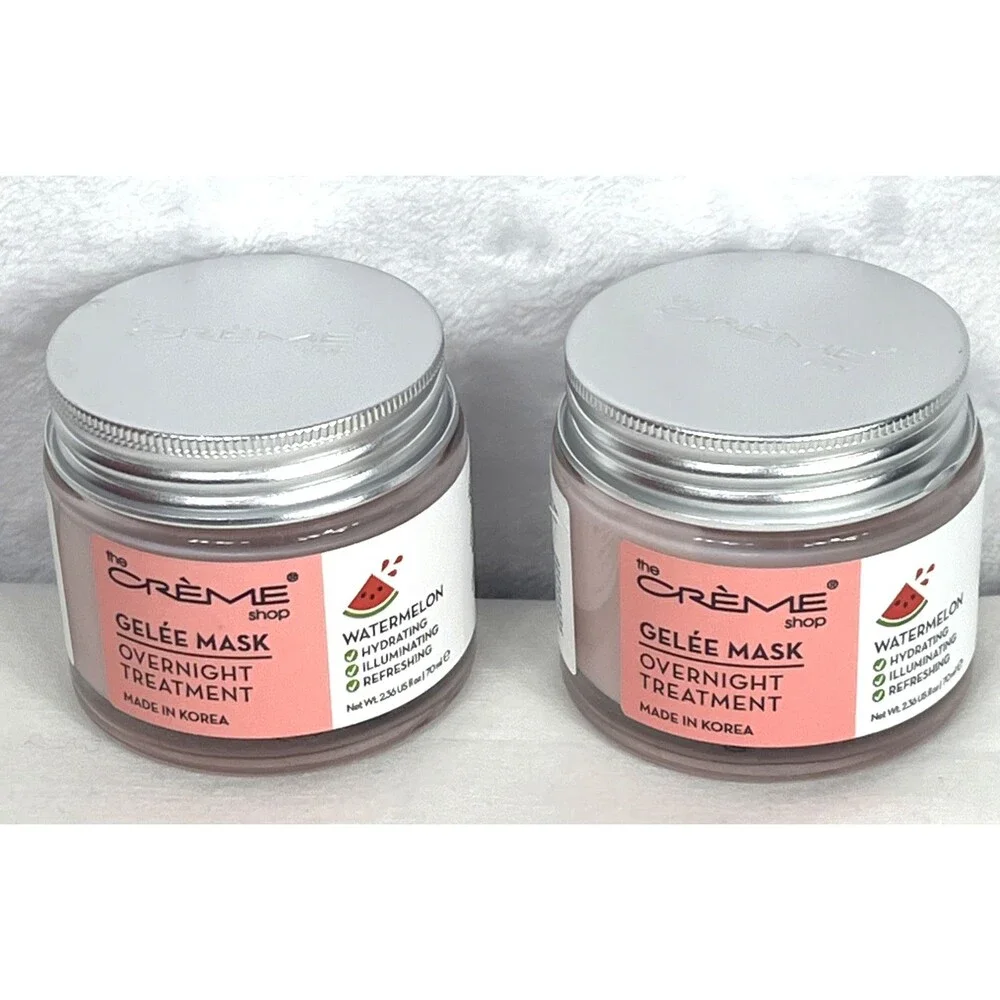Lot of 2 The Creme Shop Gelee Mask Overnight Treatment Watermelon 2.36 fl oz NEW